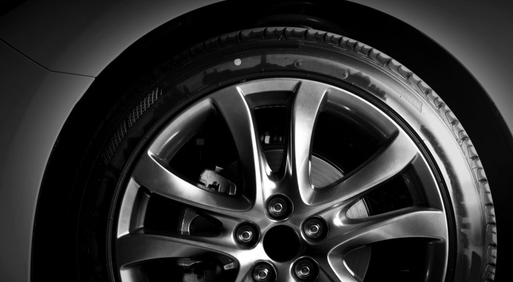 Shiny car tire